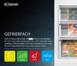 Bomann Kühl-/Gefrierkombination KG 7321.1 Easy Frost Inox-farben 262 Liter -Smart Kitchen Store adb97d2ccc49029360700503873e15fd