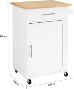 SoBuy FKW102-WN Küchenwagen Mit Arbeitsplatte Servierwagen Beistellwagen Rollwagen Getränkewagen Fürs Büro BHT Ca.: 68x90x46cm 15 SoBuy FKW102-WN Küchenwagen Mit Arbeitsplatte Servierwagen Beistellwagen Rollwagen Getränkewagen Fürs Büro BHT Ca.: 68x90x46cm -Smart Kitchen Store adec0a592d8f69e12f1ad3d84366a7f3
