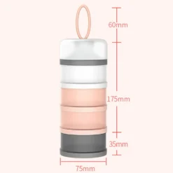 4 Schichten Tragbarer Milchpulverbehälter, Kann Gestapelt Werden, Babynahrungsbehälter Für Pulver 480 Ml -Smart Kitchen Store aee154d20f8f435b781896e6f0babd66