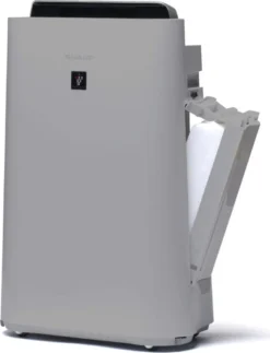 SHARP UA-HD50E-L Luftreiniger (mit Befeuchtungsfunktion, Verbesserung Der Luftqualität, Ideal Für Allergiker, Drei Stufen Filtersystem, HEPA-Filter, Räume Bis Zu 38 M²) Hellgrau [Energieklasse A] -Smart Kitchen Store aef13c7740bd1a259bdfa777d1eb6574