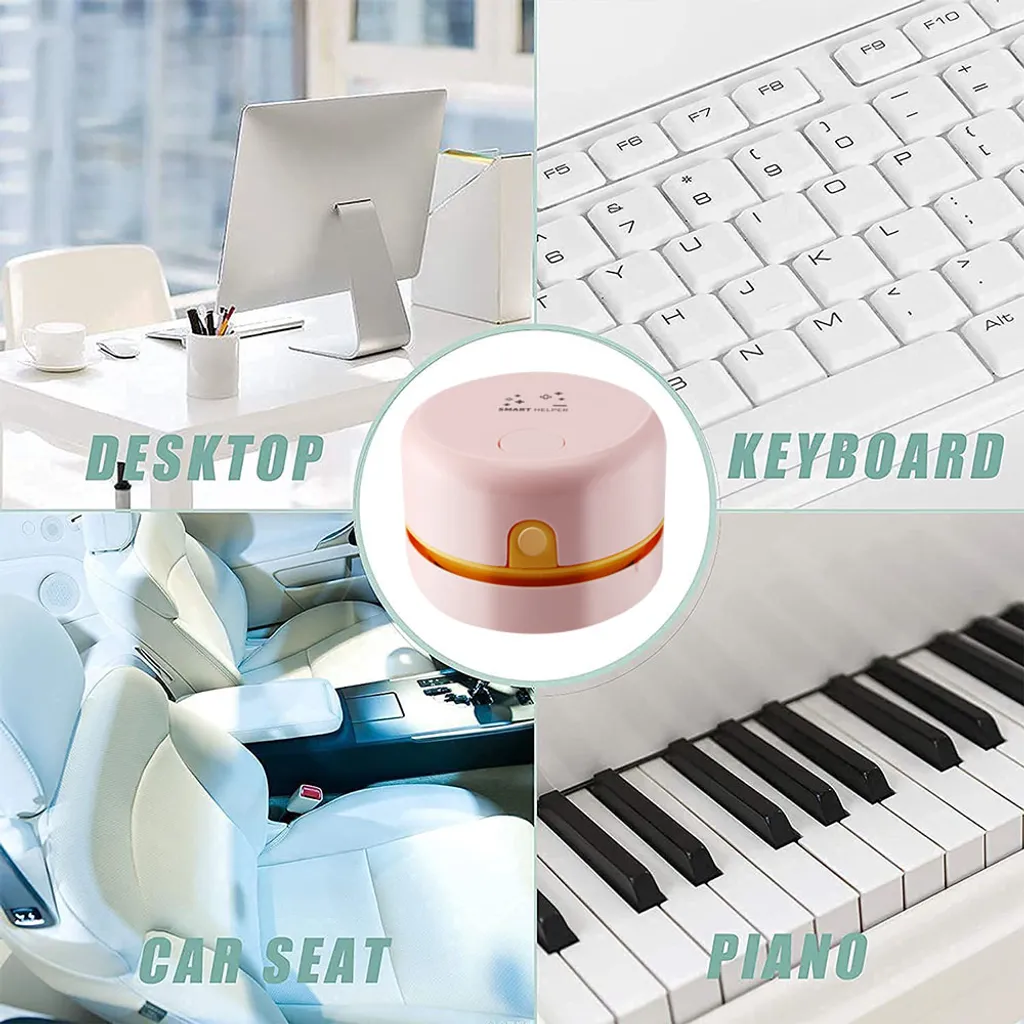Desktop-Staubsauger USB Aufladbar Einstellbare Saugkraft Mini Tisch Staubsammler Für Tastatur Home Office ,Pink 11 Desktop-Staubsauger USB Aufladbar Einstellbare Saugkraft Mini Tisch Staubsammler Für Tastatur Home Office ,Pink – Bild 9