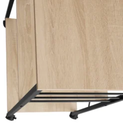 Tectake Servierwagen Rugby 65,5x45,5x88,5cm - Industrial Holz Hell, Eiche Sonoma -Smart Kitchen Store af83de3cbf108f8b72a057135e223c50