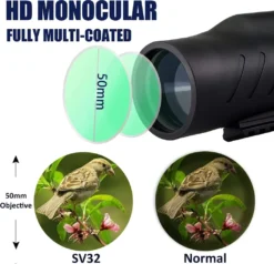 Svbony SV32 Tragbares Monokular, 12x50 Ultra HD Monokular, Bak-4 Prism Monokular Mit Handschlaufe, Teleskop Mit Schienenhalterung, Für Camping, Ballspiel 10 Svbony SV32 Tragbares Monokular, 12x50 Ultra HD Monokular, Bak-4 Prism Monokular Mit Handschlaufe, Teleskop Mit Schienenhalterung, Für Camping, Ballspiel -Smart Kitchen Store b044dfc76549f9f744c0d43680ae59bb