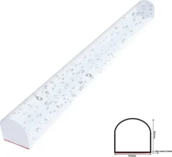 10mm X 10mm Selbstklebend Acryl Schwallschutz Spritzschutzprofil 150cm