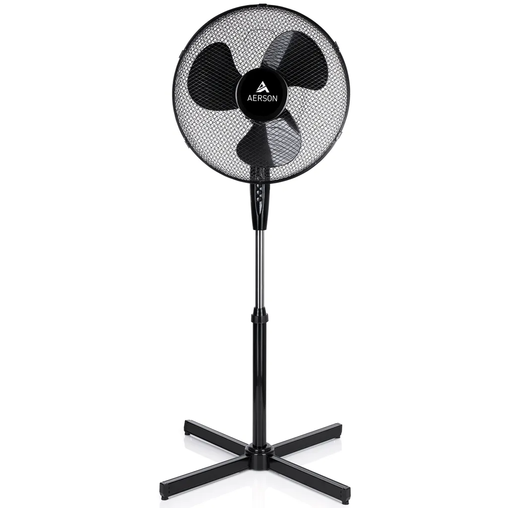 AERSON Standventilator Ventilator Windmaschine Luftkühler Oszillierend 50W Schwarz 6 AERSON Standventilator Ventilator Windmaschine Luftkühler Oszillierend 50W Schwarz – Bild 4