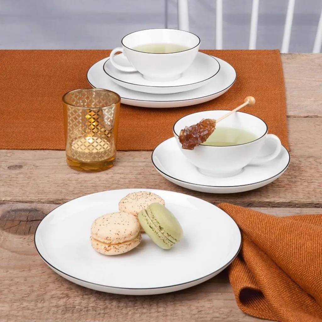 Seltmann Weiden Teeservice Lido Schwarz Mit Farbrand Zeitlos 5 Seltmann Weiden Teeservice Lido Schwarz Mit Farbrand Zeitlos – Bild 3