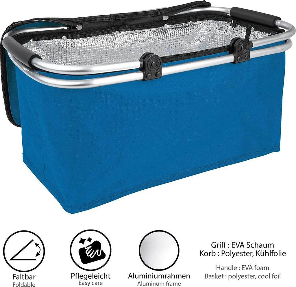 ONVAYA® Einkaufskorb Mit Kühlfunktion | Dunkelblau | 2er Set | Mit Deckel 5 ONVAYA® Einkaufskorb Mit Kühlfunktion | Dunkelblau | 2er Set | Mit Deckel – Bild 3