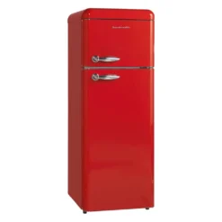Retro-Kühlschrank Rot Mit 172 Liter + 4 Sterne Tiefkühlfach Mit 39 Liter BxTxH: 54,6 X 64,6 X 149,7 Cm