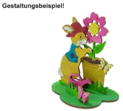 Bastelset Basteln Kinder Erwachsene Holz Osterdeko "Hasenfamilie Gärtner" -Smart Kitchen Store b634922522c57641edb78346a85d72e6