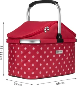 Kühlkorb 25 Liter Rot Weiß - Rot Weiß Gepunktet -Smart Kitchen Store b63ac22ddc50cfc688d6228d756edba5