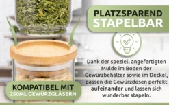PORADA 12 Stapelbare Gewürzgläser Set 150ml Glasbehälter Mit Deckel Aufbewahrung Küche Gewürzdosen Vorratsdosen Glas Mit Deckel Aufbewahrungsgläser Küchenorganisation Aufbewahrung… 20 PORADA 12 Stapelbare Gewürzgläser Set 150ml Glasbehälter Mit Deckel Aufbewahrung Küche Gewürzdosen Vorratsdosen Glas Mit Deckel Aufbewahrungsgläser Küchenorganisation Aufbewahrung… -Smart Kitchen Store b668038f6899bdeaeecd00b88a3e00ee