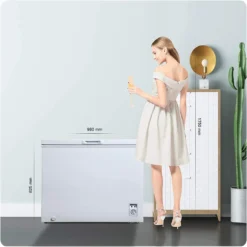 CHiQ Kühl- & Gefriertruhe FCF197D, (B X T) 98 X 56 Cm, 199L, Dual-Temperature, Mit Rollen Zur Einfachen Platzierung, Gefrierklappe Mit Niveauregulierung -Smart Kitchen Store b782ce734e230cdfa30fb787a666b57e