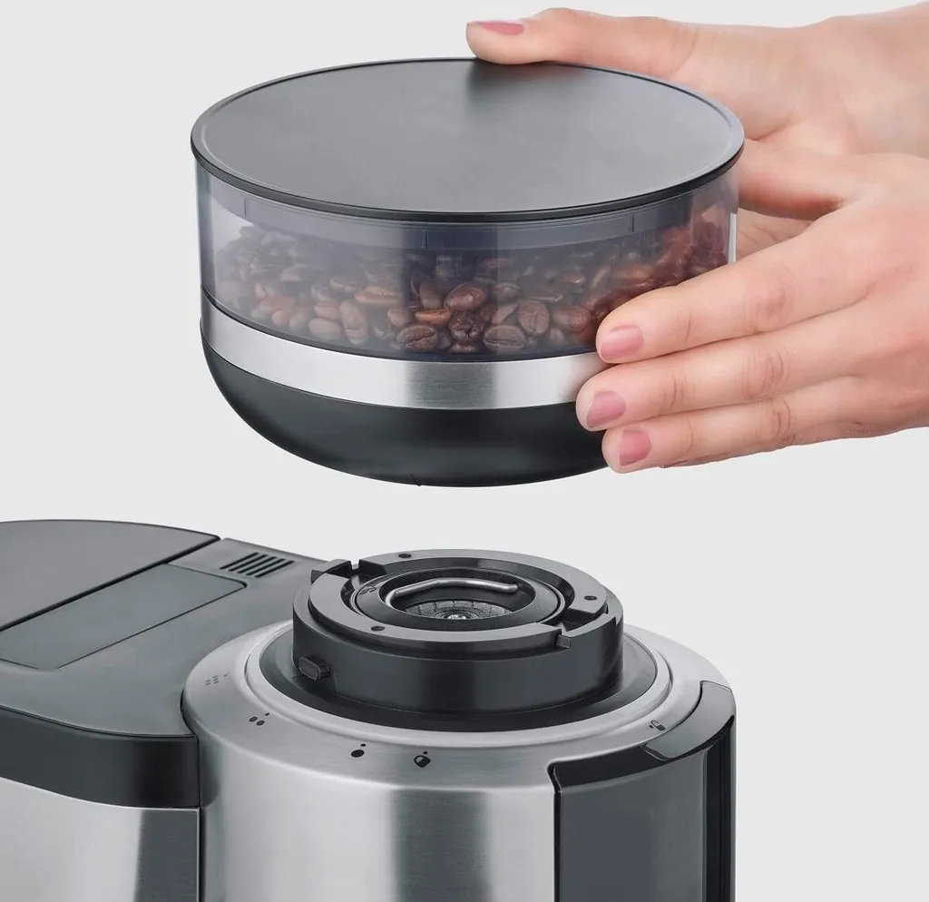 SEVERIN FILKA Vollautomat Für Filterkaffee Mit Glaskanne KA 4850 Aus Edelstahl, Matt-schwarz Edelstahl-gebürstet 4 SEVERIN FILKA Vollautomat Für Filterkaffee Mit Glaskanne KA 4850 Aus Edelstahl, Matt-schwarz Edelstahl-gebürstet – Bild 2