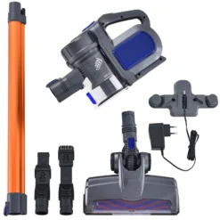 Juskys 2in1 Handstaubsauger & Akku Staubsauger - Beutellos & Kabellos – Bis 55 Min Laufzeit - Lithium-Ionen Akku, Wandhalterung & Ladestation – Blau -Smart Kitchen Store b99fe4158c5acc5dea406f98e553b559