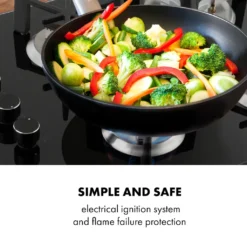 Klarstein Trifecta 4 Gaskochfeld ,4-flammig ,autark ,60 Cm ,Einbau ,Triangle-Brenner ,Erdgas/Propangas ,Sicherheitsventile ,automatische Abschaltung ,Gusseisen ,Glaskeramik Ø 6 Mm ,schwarz -Smart Kitchen Store b9d192ff87742cef3556c24da0522226