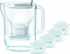Brita, Filterkanne Style XL 187145 Grau 3,6 L + 4 Kartuschen Maxtra +