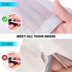 Set Mit 6 Großen Wäschesäcken, 50 X 60 Cm, Netz-Wäschesäcke Mit Kordelzug, Strapazierfähiger Waschbeutel Für Feinwäsche, Wäsche-Netzbeutel Für Familie, Studentenwohnheim, Apartment (1 Grobes Netz + 1 Feines Netz),style 1 -Smart Kitchen Store bae938ce2e85093db88a58f384ee2076