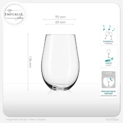 IMPERIAL Moderne Weingläser Ohne Stil Aus Glas 570ml Set 6-Teilig Groß -Smart Kitchen Store bb1af13f5096707ac901363a3210e6e3