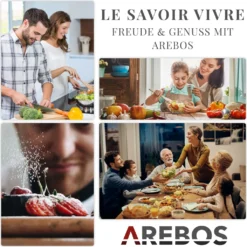 AREBOS Gaskochfeld 4 Flammen, Glaskeramik, Inkl. Topfträger & Zündsicherung, Autark, Geeignet Für Erdgas Oder Propangas, Gasherd -Smart Kitchen Store bb34d2bdb880bbe66435a3a81fdfd07c