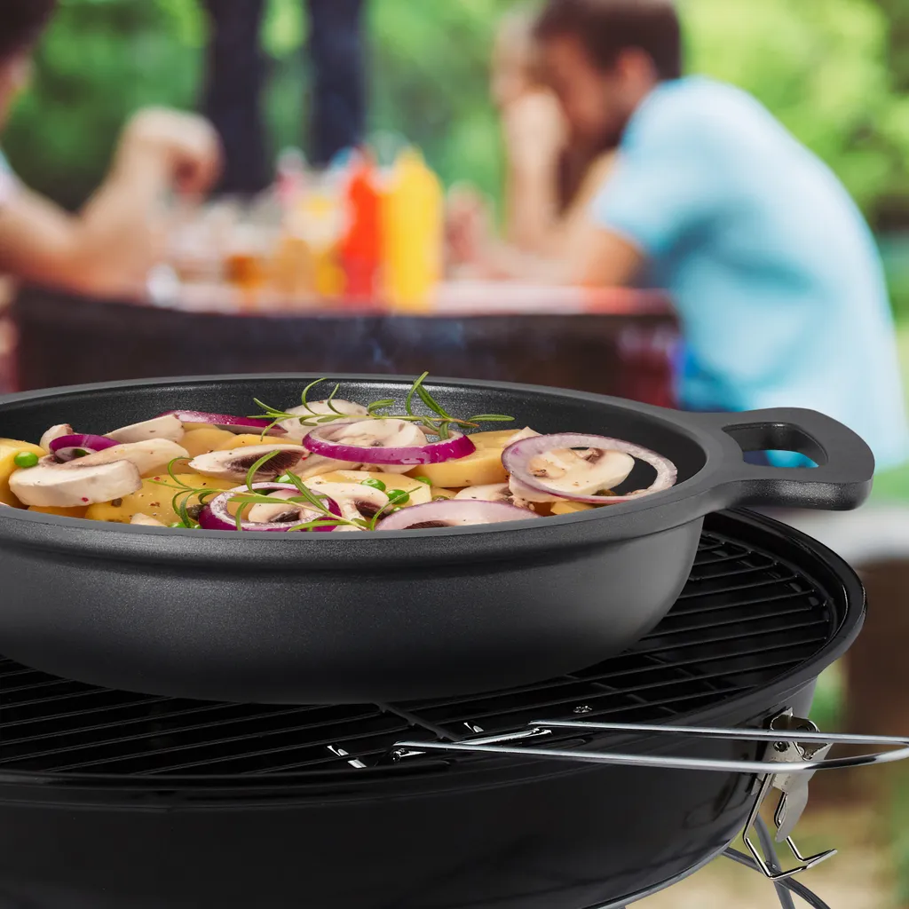 Relaxdays Servierpfanne Mit Deckel 5 Relaxdays Servierpfanne Mit Deckel – Bild 3