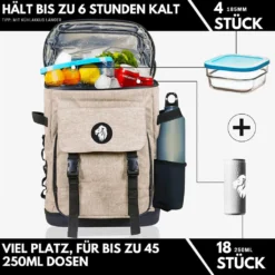 KHALISIA Kühltasche - Fahrradtasche Für Gepäckträger - Einsetzbar Als Gepäckträgertasche - Fahrrad Rucksack - Picknicktasche - Lunchtasche - Thermotasche Hält Kalt & Warm -Smart Kitchen Store bf87cf04766bdb298db50d4c1e731d02
