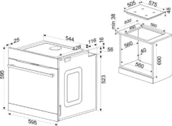 Amica EHCX 933 110 E, Herd-Set, Glaskeramik-Kochfeld, Fine Design, Edelstahl, XXL-Großbackofen, Energieeffizienzklasse A -Smart Kitchen Store c1e734bea6884858fb0985b6bb884c98
