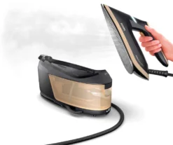 Philips PerfectCare Bügelstation, Keramikbügelsohle, 130 G/min Konstanter. Dampf, 8.0 Bar, 2400 W, Schwarz (PSG6064/80) -Smart Kitchen Store c2c3e80cfd59e06089cc17c1a3b7edcf