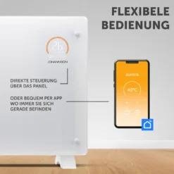 Johannson Elektroheizung Mit Thermostat Aurora | Heizstrahler Innenraum | Heizung Elektrisch Energiesparend | Elektroheizkörper | Konvektor Heizung 2000W | Elektrische Heizung | Leiser Als Heizlüfter - Weiß -Smart Kitchen Store c34d9dafc9fb1ed3095cb5994179e1cf