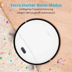 MEDION Saugroboter Mit Wischfunktion Und Intelligenter Navigation S30 SW (2.800 Pa, Alexa App Steuerung, Saugen Wischen Parallel, Regulierbare Wasserabgabe, Tierhaar Allergiker Optimiert) -Smart Kitchen Store c3c9cfe073797d11c4acea48fa80584d