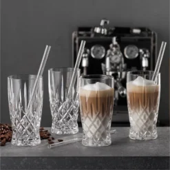 Nachtmann Latte Macchiato Set/4 + 4 Glastrinkhalme 7604/8tlg. Noblesse 104671 12 Nachtmann Latte Macchiato Set/4 + 4 Glastrinkhalme 7604/8tlg. Noblesse 104671 -Smart Kitchen Store c4ffe78611215c19557876463ad56aa6