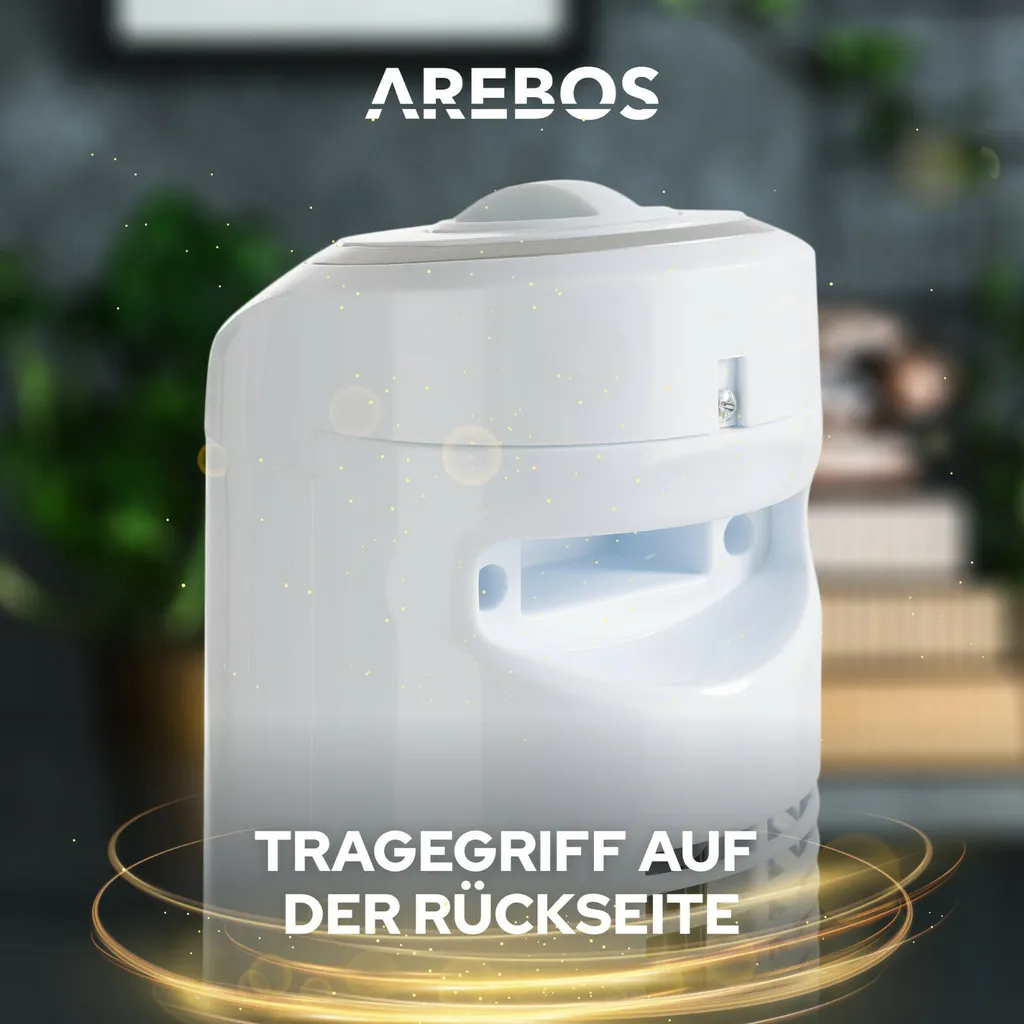AREBOS Turmventilator, 50 Watt, 60°-Oszillation, 3 Geschwindigkeitsstufen, Ventilator Mit Tragegriff, Weiß, Leise 8 AREBOS Turmventilator, 50 Watt, 60°-Oszillation, 3 Geschwindigkeitsstufen, Ventilator Mit Tragegriff, Weiß, Leise – Bild 6