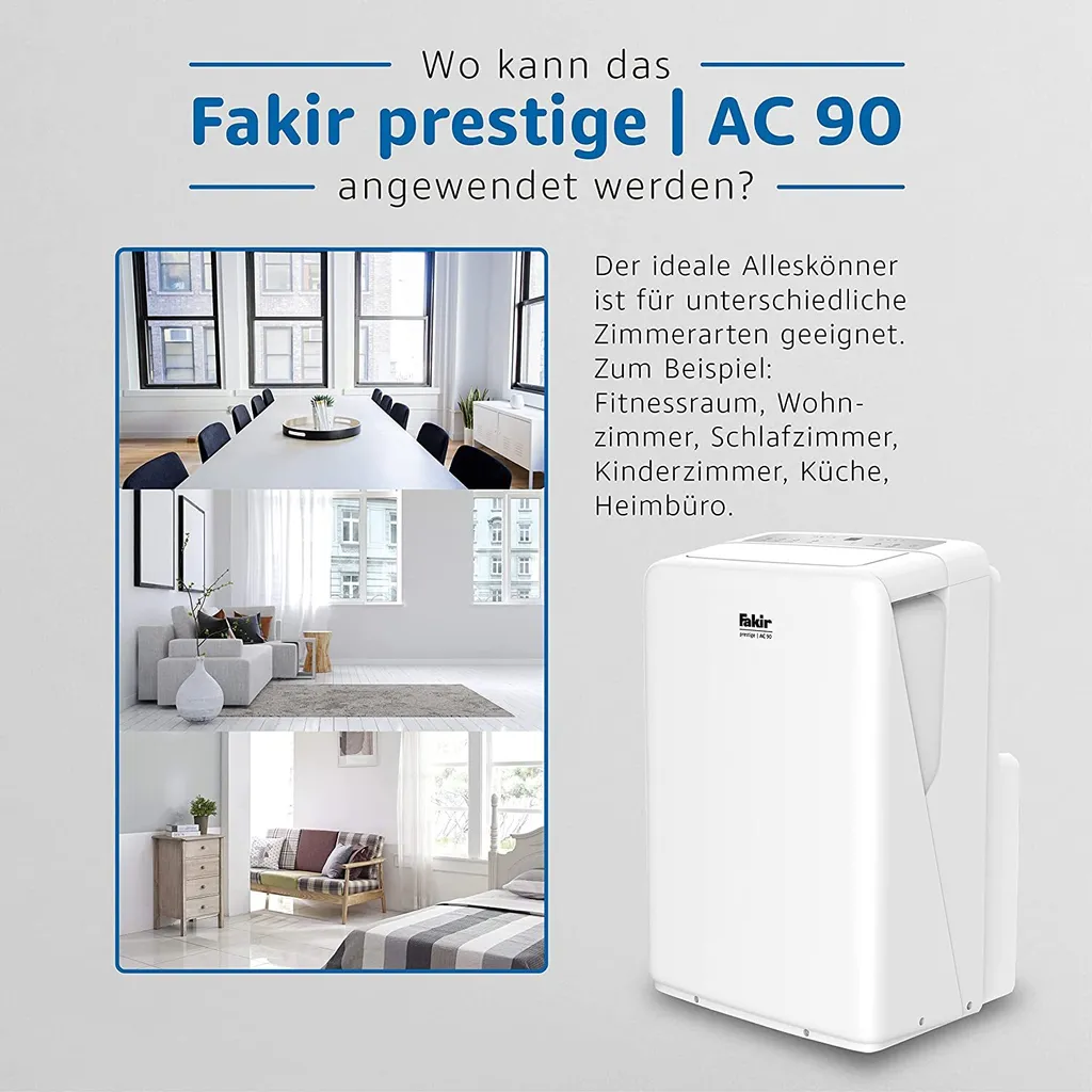 Fakir AC90 Klimagerät, Max. Raumgröße: 85 M³, 9.000 BTU/h 9 Fakir AC90 Klimagerät, Max. Raumgröße: 85 M³, 9.000 BTU/h – Bild 7
