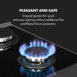 Klarstein Alchemist 5 Zonen Gaskochfeld , 5-flammig , Autark , 68 Cm , Einbau , Aluminium-Brenner , Stark-Brenner , Erdgas/Butangas , Edelstahl , Automatische Abschaltung , Topfträger Aus Gusseisen , Glaskeramik , Inkl. Schlauch Und Druckminderer , Schwarz -Smart Kitchen Store c7bf1c7b479bb7374470cc690bdef096