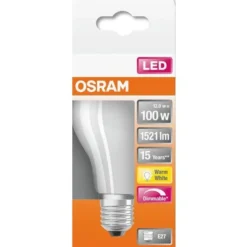 Osram LED Leuchtmittel Superstar Classic A E27 12 W Dimmbar Weiß Matt -Smart Kitchen Store c8234c57d074781af0671b22d2f9a82d