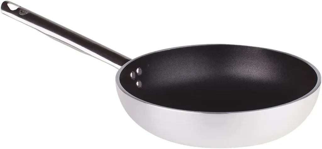 Pentole Agnelli ALSA2111BS28 Platin Versenkte Hochbratpfanne, Aluminium, 5 Mm Dick, Mit Edelstahlrohrgriff, 28 Cm 5 Pentole Agnelli ALSA2111BS28 Platin Versenkte Hochbratpfanne, Aluminium, 5 Mm Dick, Mit Edelstahlrohrgriff, 28 Cm – Bild 3