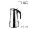 Edelstahl Espressokocher 6 Tassen Mokkakanne Induktion Sicherheitsventil 300 Ml -Smart Kitchen Store cb46458ad5876750a658b57335fe52d2