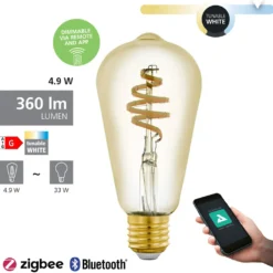 Eglo Connect LED Leuchtmittel-Z ST64 Edisonform E27 5,5 W Smart Connect Z -Smart Kitchen Store cb67c27f5c4c4f7eb8fd6b9d3d95d057