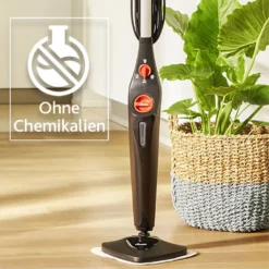 Vileda 168933 Steam PLUS Dampfreiniger Mit Mikrofaserbezug Plus PowerPad, Entfernt Bis Zu 99,9% Bakterien, Ohne Chemie, 3 Dampfeinstellungen, ECO-Verpackung -Smart Kitchen Store cbba60e09e85a6235c8704eab91bf6ba