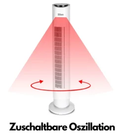 Zilan Turmventilator | 3 Stufen | 2 Modi | 7,5h Timer | Fernbedienung | Oszillierend | -Smart Kitchen Store cbcc63ca6a078ae7de9eb47934b53b10