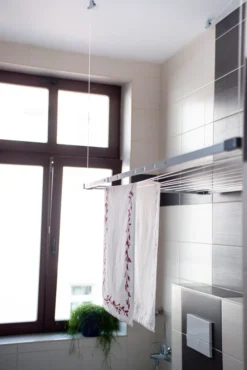 DRY-SMART Flex Deckenwäschetrockner - Deckentrockner Ausziehbar - Wäscheständer Für Die Decke – Für Badewanne, Balkon, Innen Und Outdoor – Platzsparend - Einfache Deckenbefestigung 100-160 Cm -Smart Kitchen Store cbd970bd88a6b7818066e864cf2e571c