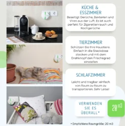PURIPOD® - Der Lautlose Ionen-Luftreiniger In Minutenschnelle, Hilft Gegen Zigarettenrauch, Haustiergeruch, Essengeruch, Unangenehme Gerüche - Original Aus Der TV-Werbung -Smart Kitchen Store cd9625570a3b30de38e472be981764e7