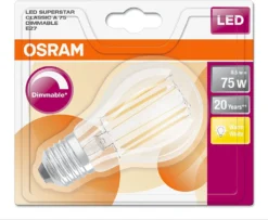 Osram LED Leuchtmittel Superstar Classic A E27 9W Warmweiß, Dimmbar, Klar -Smart Kitchen Store cd9b204ca2f4c3dc59da4469c854a224