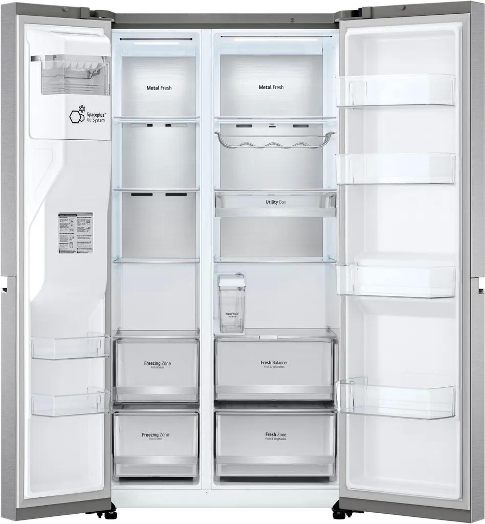 LG GSLV91MBAD Amerikanischer Side-by-Side Mit Wasser- Und Eisspender - No Frost Total No Frost - Multi Airflow System - 635 Liter, Edelstahl 13 LG GSLV91MBAD Amerikanischer Side-by-Side Mit Wasser- Und Eisspender - No Frost Total No Frost - Multi Airflow System - 635 Liter, Edelstahl – Bild 11