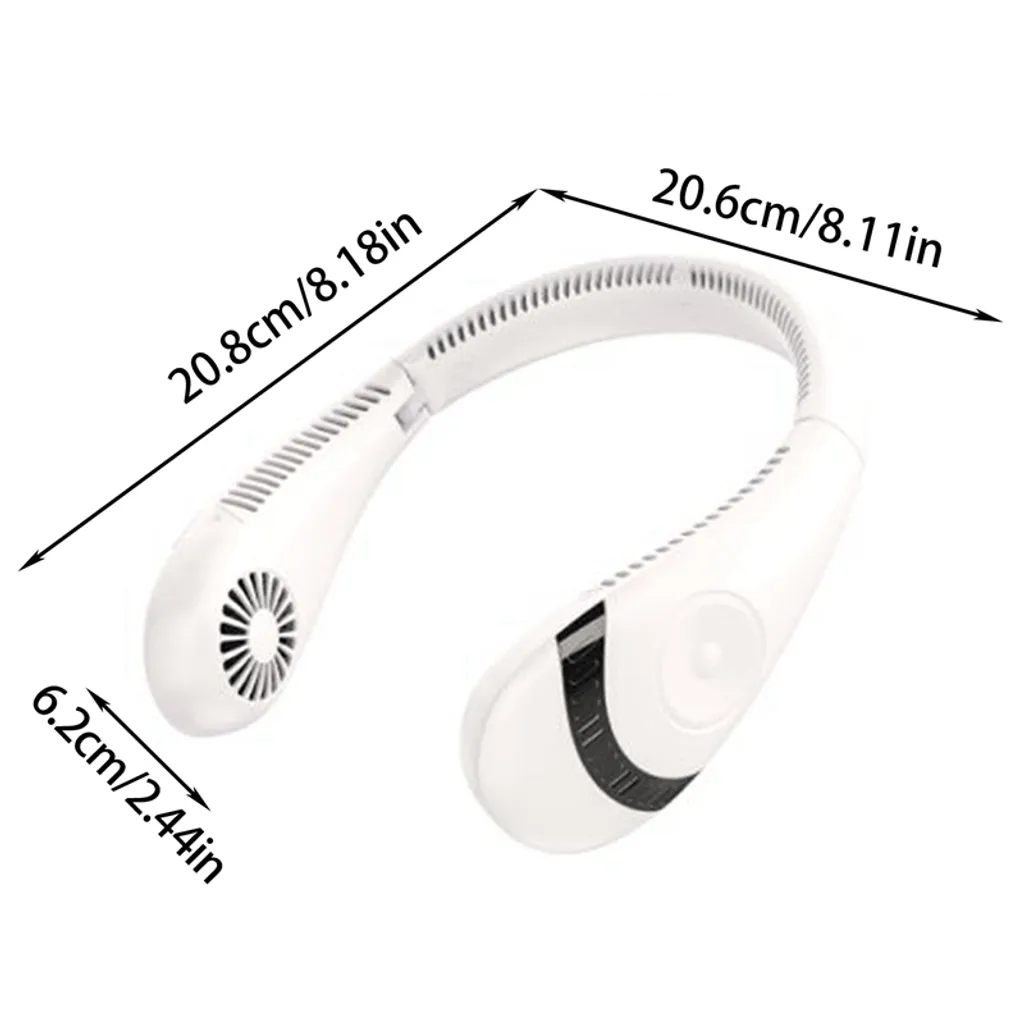 Hals Fan Halsventilator Leise USB Ventilator Hals Nackenventilator 4000mAh Hängender 3 Speed,Weiß 7 Hals Fan Halsventilator Leise USB Ventilator Hals Nackenventilator 4000mAh Hängender 3 Speed,Weiß – Bild 5
