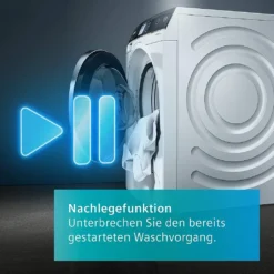 Siemens WM14N128 IQ300 Waschmaschine, 8 Kg, 1400 UpM, Outdoor-Programm Schonende Reinigung, SpeedPack L Beschleunigen Sie Ihre Programme, Nachlegefunktion -Smart Kitchen Store cf4b0dad883e5342c2f5c8c384ee06a0