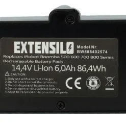 Staubsauger-Akku Für IRobot Roomba 614, 801, 960, Serien 600, 800, 900 - 6000 MAh, 14,4 Volt, Li-Ion -Smart Kitchen Store cfcac842b43c5b6b23541dfbf2ab5c1b