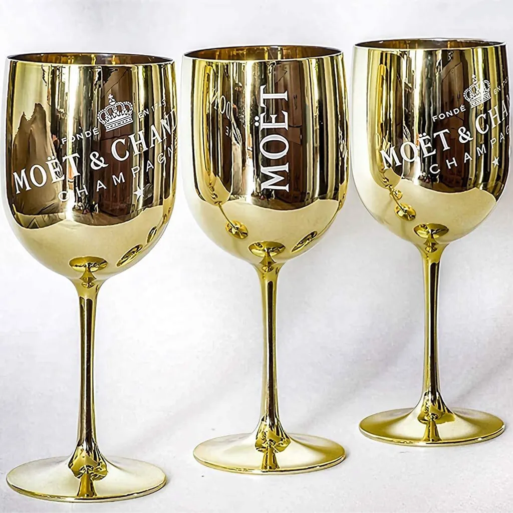 Moët & Chandon Champagnergläser Gold 6er Set Gläser Geschenkset 4 Moët & Chandon Champagnergläser Gold 6er Set Gläser Geschenkset – Bild 2