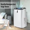 Merax 4in1 Mobile Klimagerät 12000 BTU Klimaanlage Mit Fernbedienung Und APP-Steuerung (WiFi), Klimaanlage Mit Ventilationsfunktion + Kühlen + 24h-Timer Für Räume Bis 100 M³[EEK A] -Smart Kitchen Store cfd56483ab1b5489458fc07b26760602