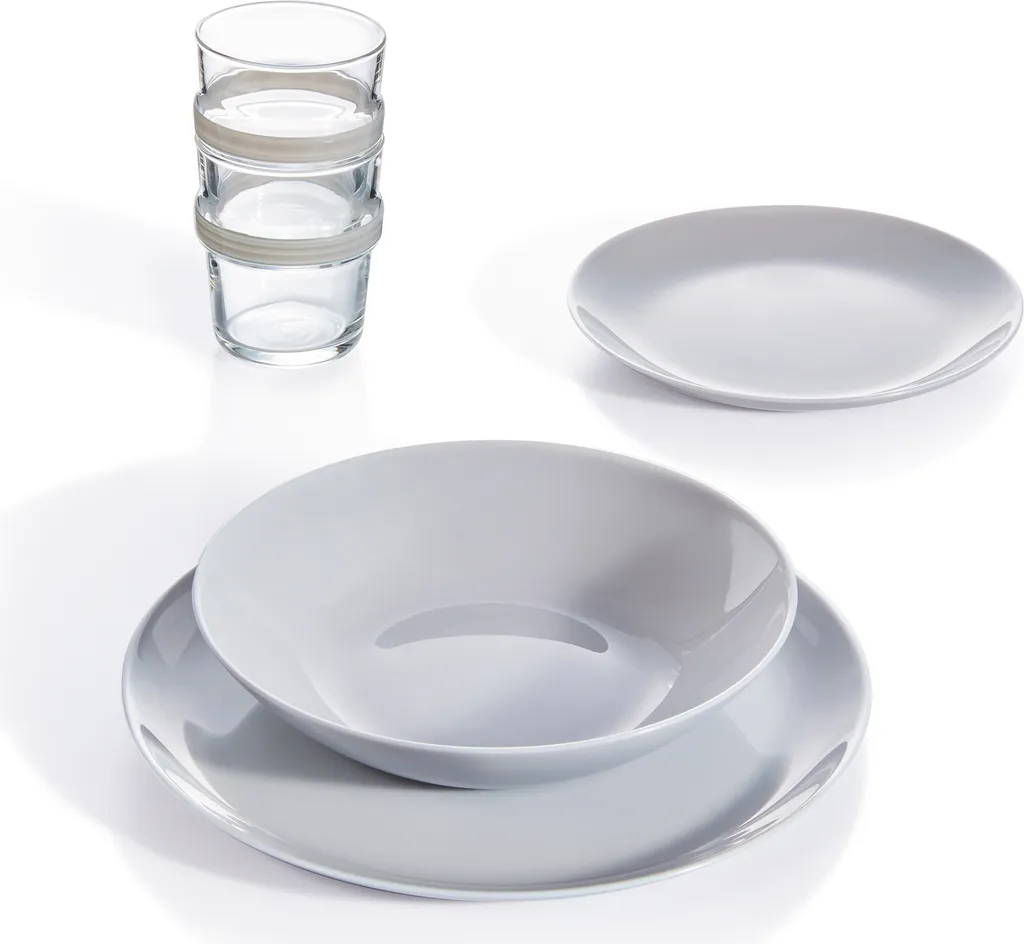 Tafelservice Geschirr Set Kombiservice Für 6 Personen Diwali Granit 18 Tlg. LUMINARC 4 Tafelservice Geschirr Set Kombiservice Für 6 Personen Diwali Granit 18 Tlg. LUMINARC – Bild 2