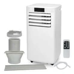 EINFEBEN Mobile Klimaanlage Klimagerät Eco R290, 5in1 WiFi Mobil Und Leise Mit Abluftschlauch & Fernbedienung, Kuehler & Entfeuchter Für Raeume Bis 38°C, Mobile Kuehlung Für Wohnung Und Büro, 9000 BTU Klimaanlagen -Smart Kitchen Store d02e8b4973fdd03742df154032d315f3